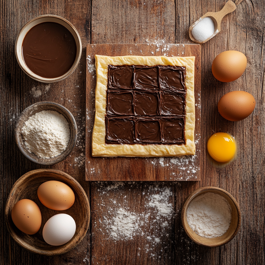 Nutella Pastry Twists ingredients