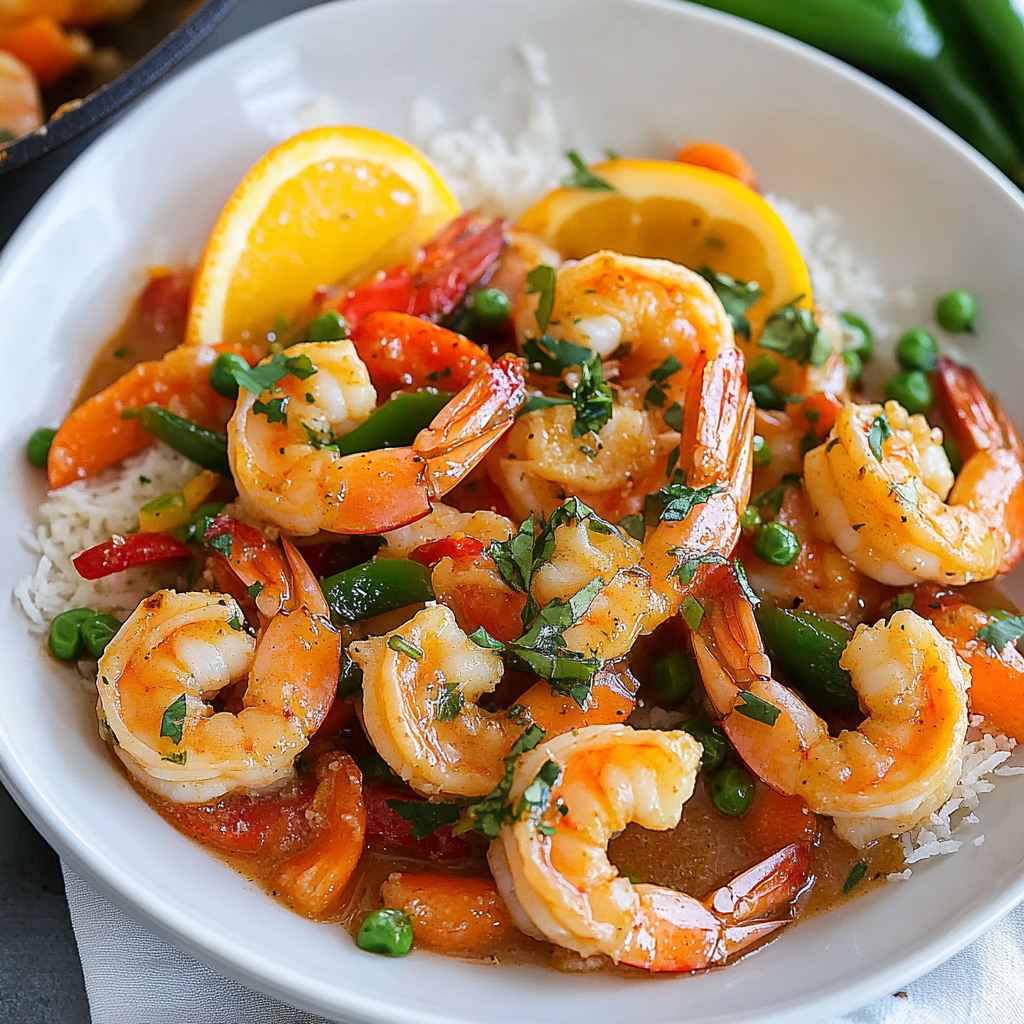 Orange Garlic Shrimp 1