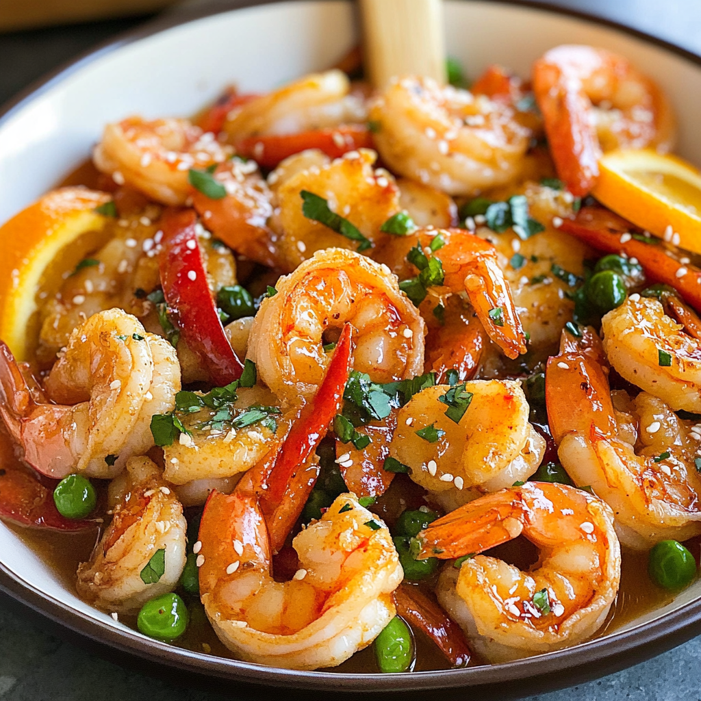 Orange Garlic Shrimp