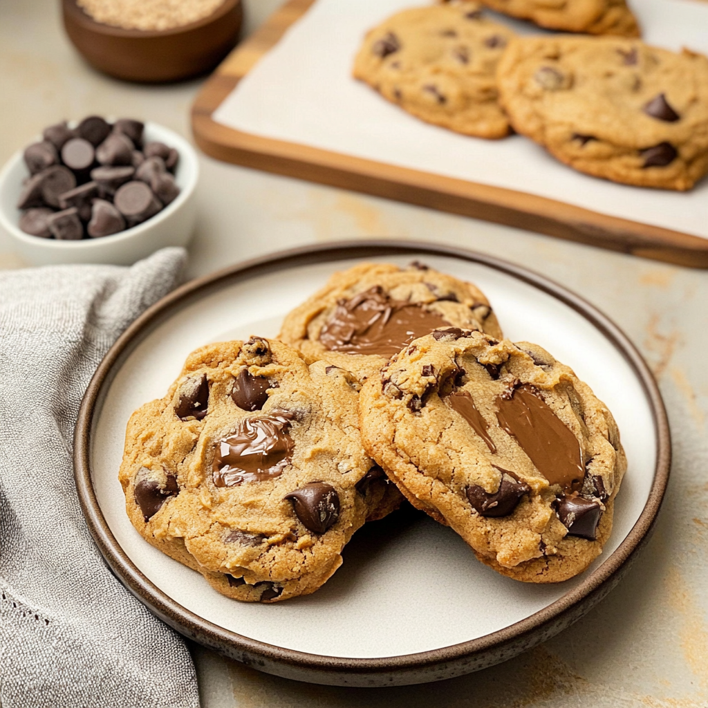 Peanut Butter Dark Chocolate Chip Cookies 1