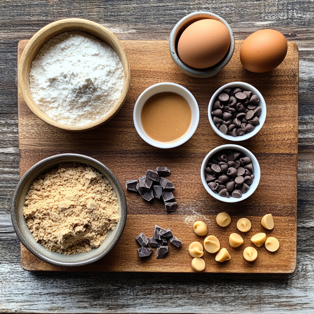 Peanut Butter Dark Chocolate Chip Cookies ingredients