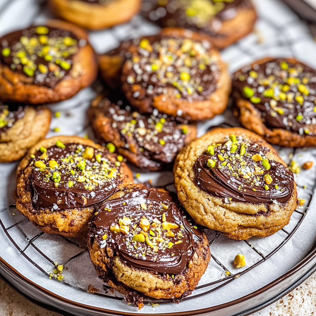 Salted Pistachio Chocolate Chunk Cookies 1