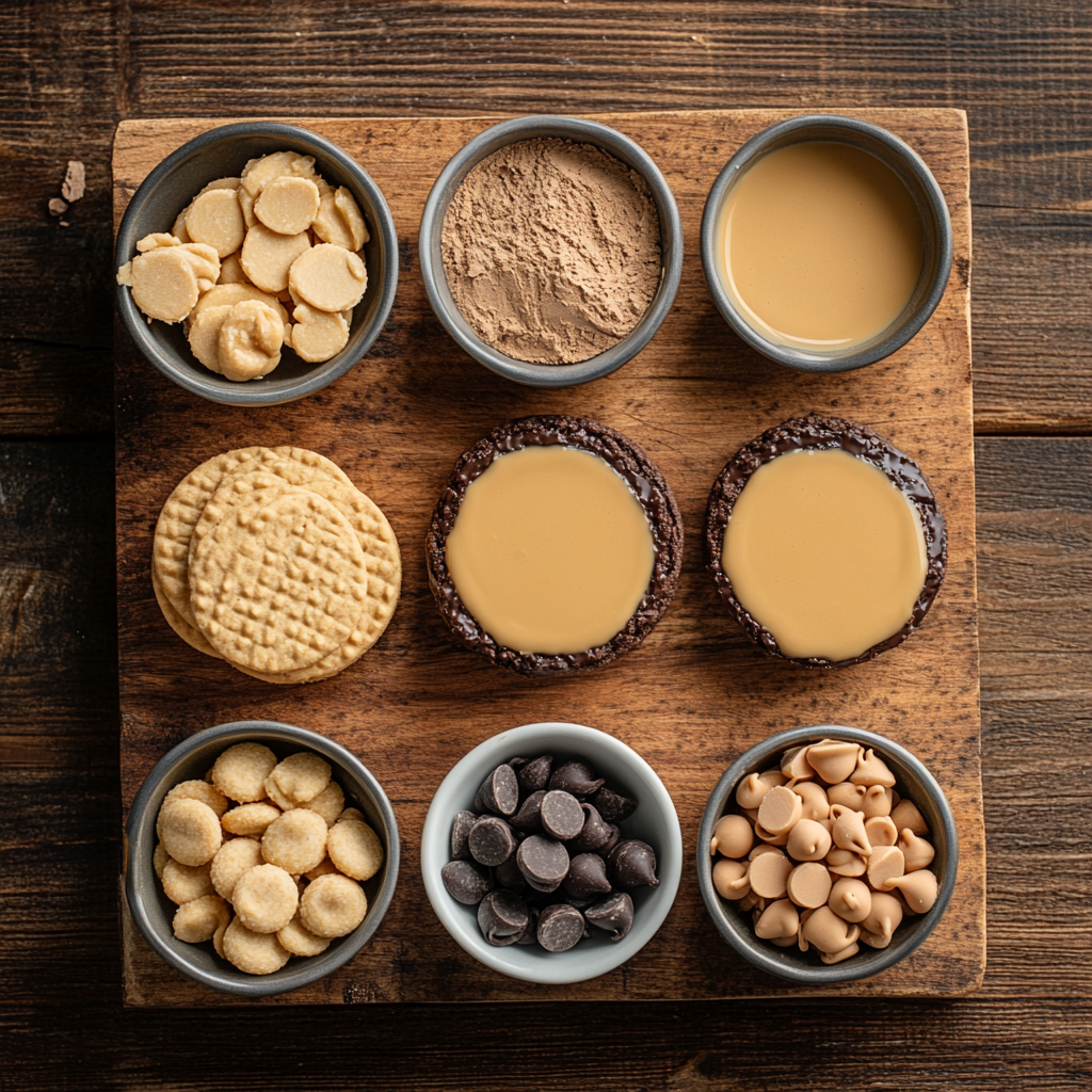 Santa Nutter Butter Cookie Bars ingredients