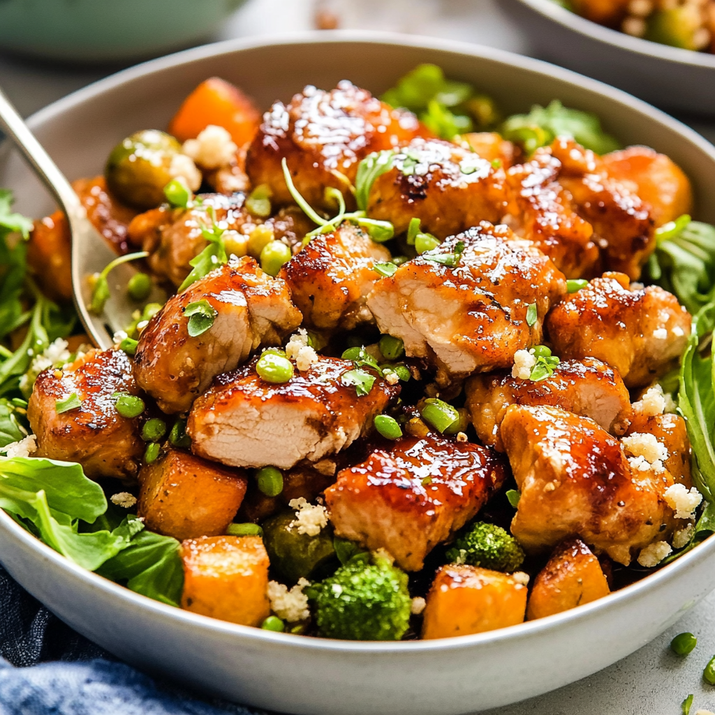 Sheet Pan Hot Honey Chicken w/ Veggies