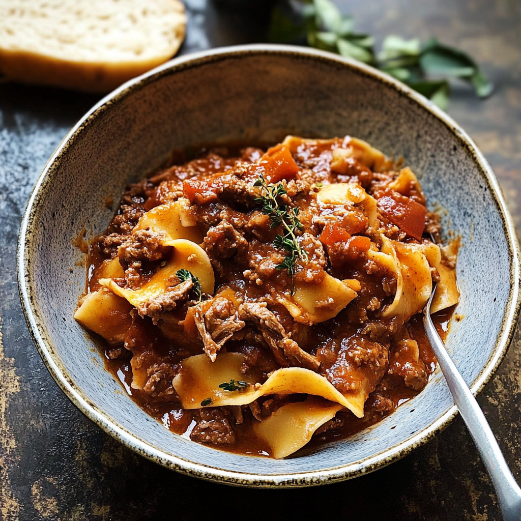 Slow Cooker Italian Beef Ragu 1