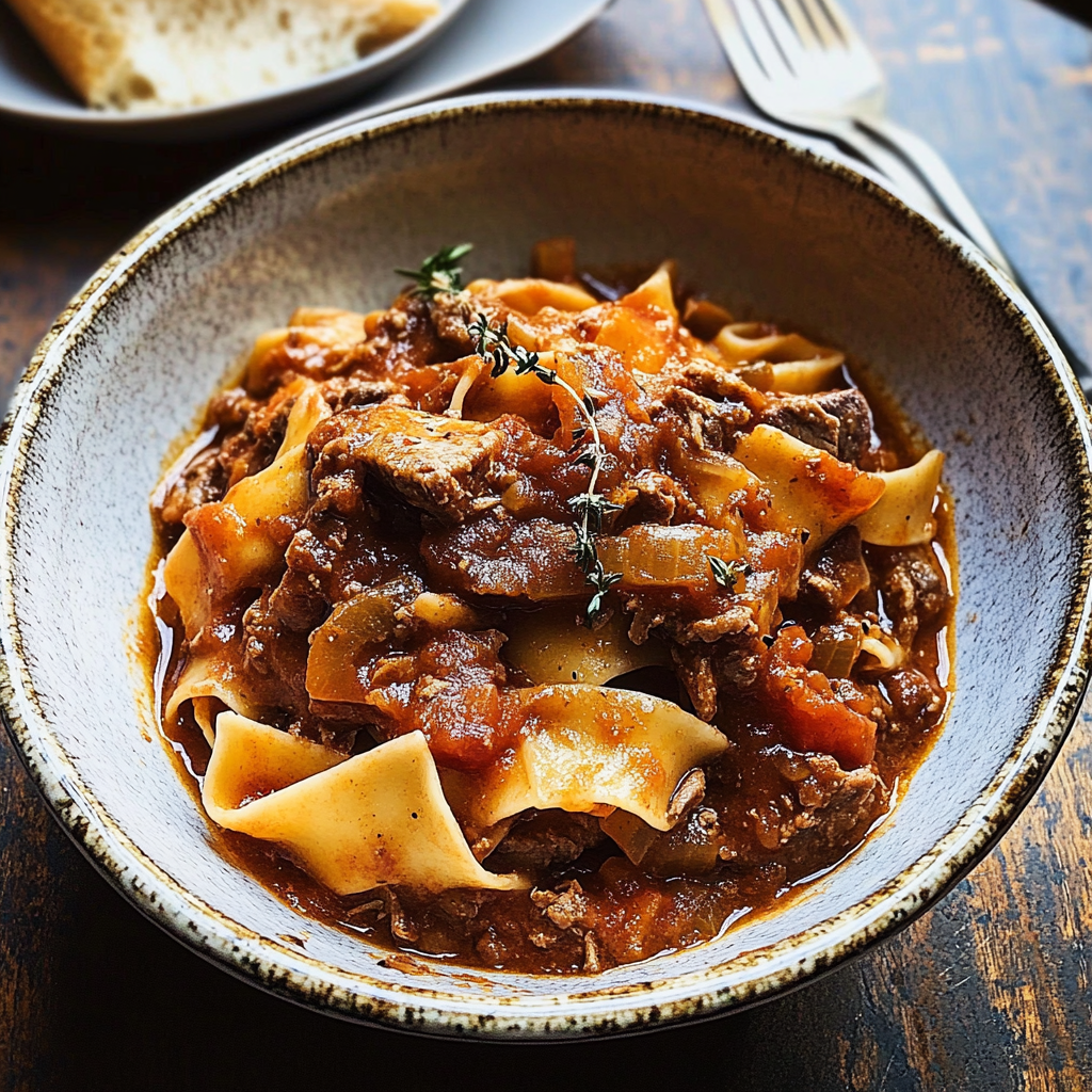 Slow Cooker Italian Beef Ragu
