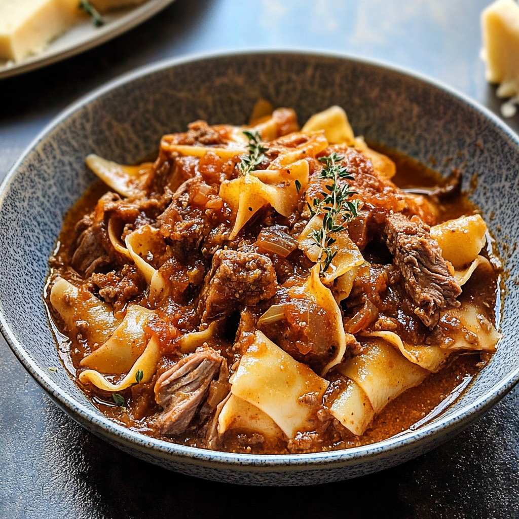 Slow Cooker Italian Beef Ragu