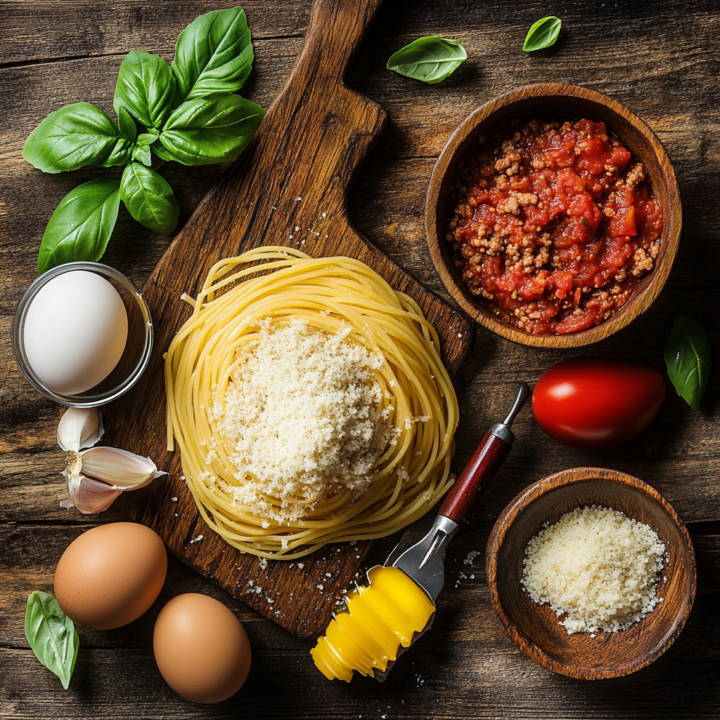 Spaghetti and Meatballs ingredients