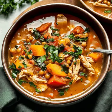 Spiced Chicken Lentil Soup with Hearty Veggies 1