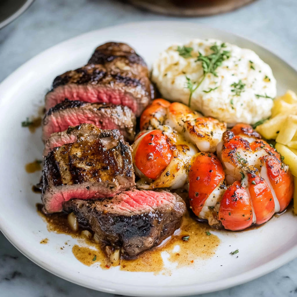 Surf and Turf Steak and Lobster Tails 1