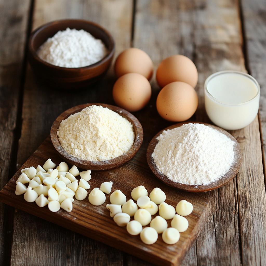 White Chocolate Cupcakes ingredients