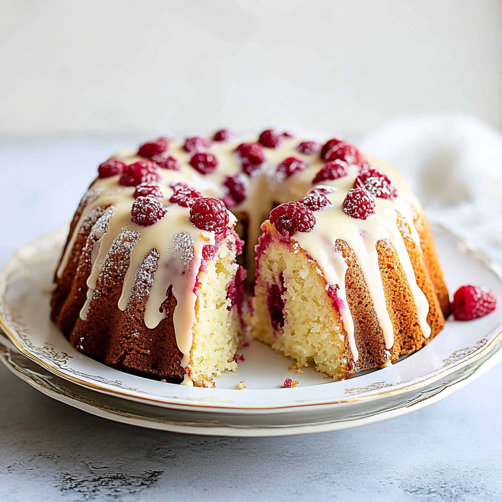 White Chocolate Raspberry Bundt Cake 1
