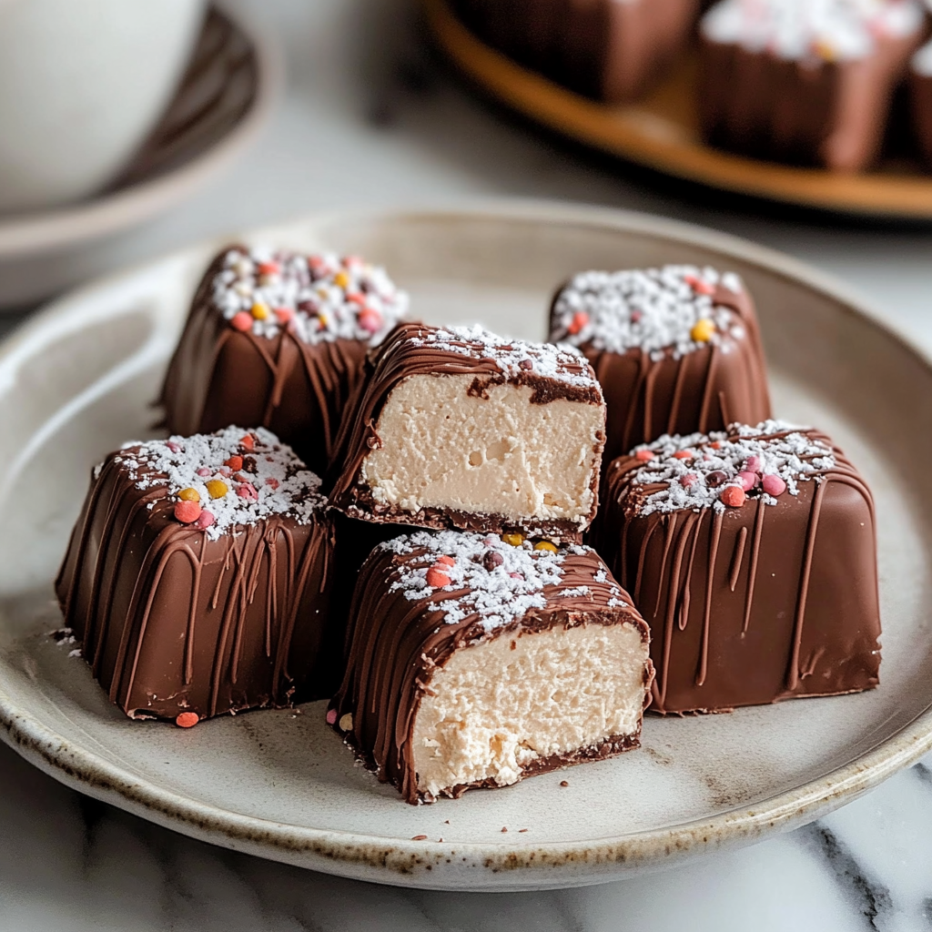 2 Ingredient Healthier Cottage Cheese Candy Bars