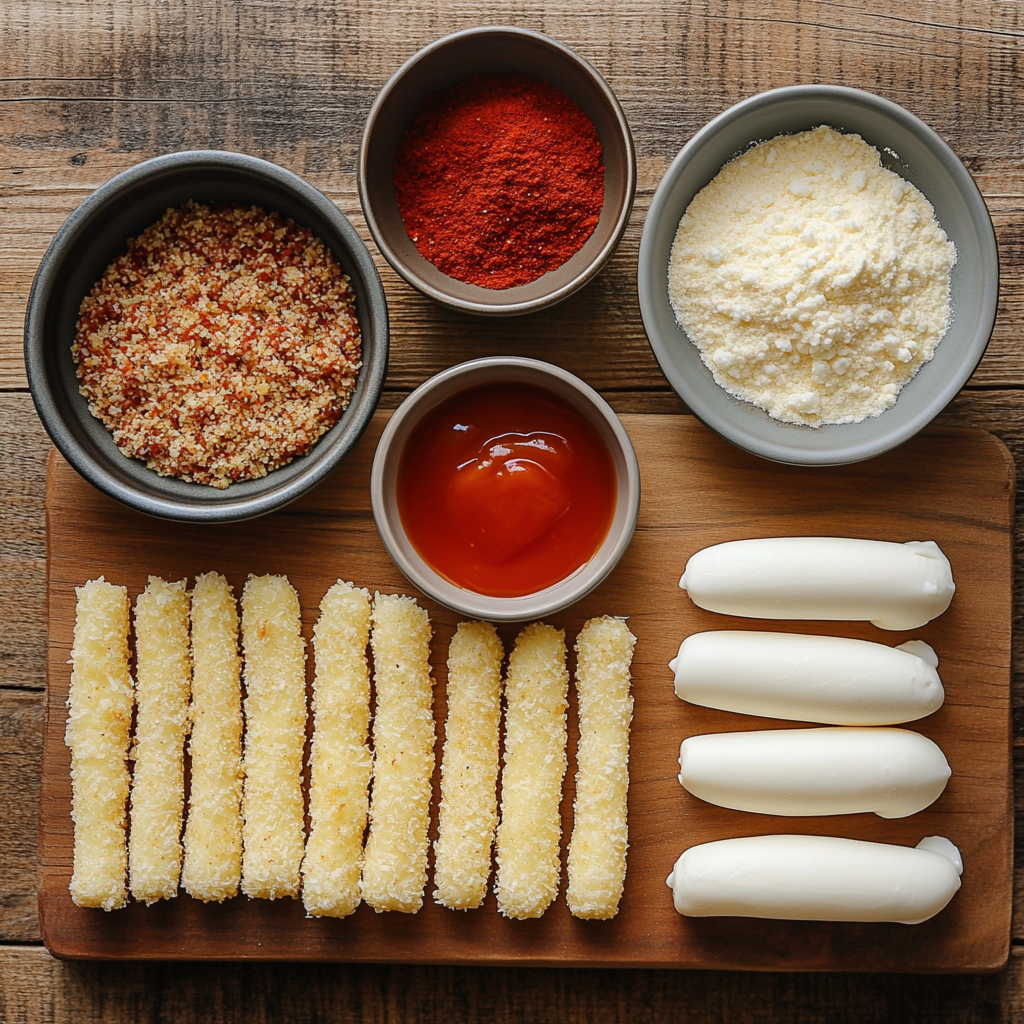 Air Fryer Mozzarella Sticks ingredients