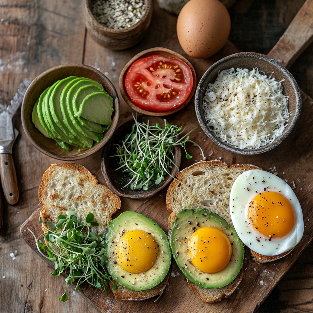Avocado Breakfast Sandwich ingredients