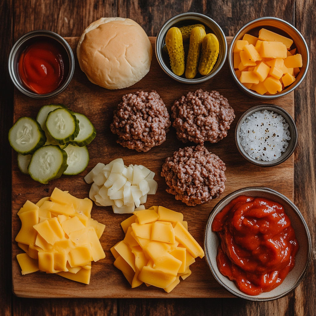 Cheeseburger Sliders ingredients