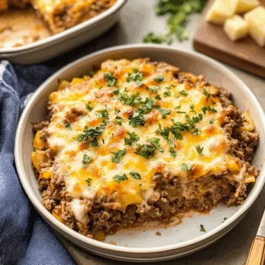 Cheesy Ground Beef and Potato Casserole 1