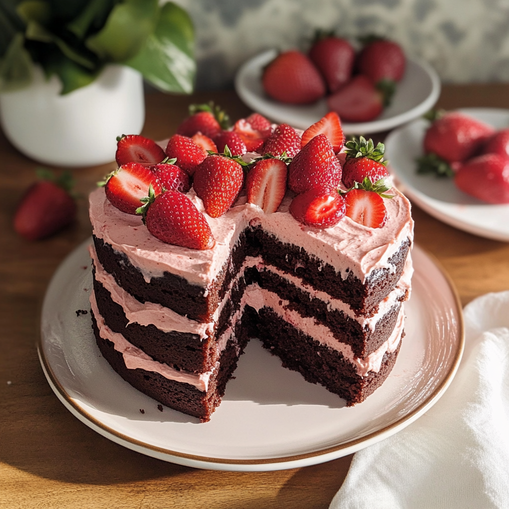 Chocolate Strawberry Cake 1