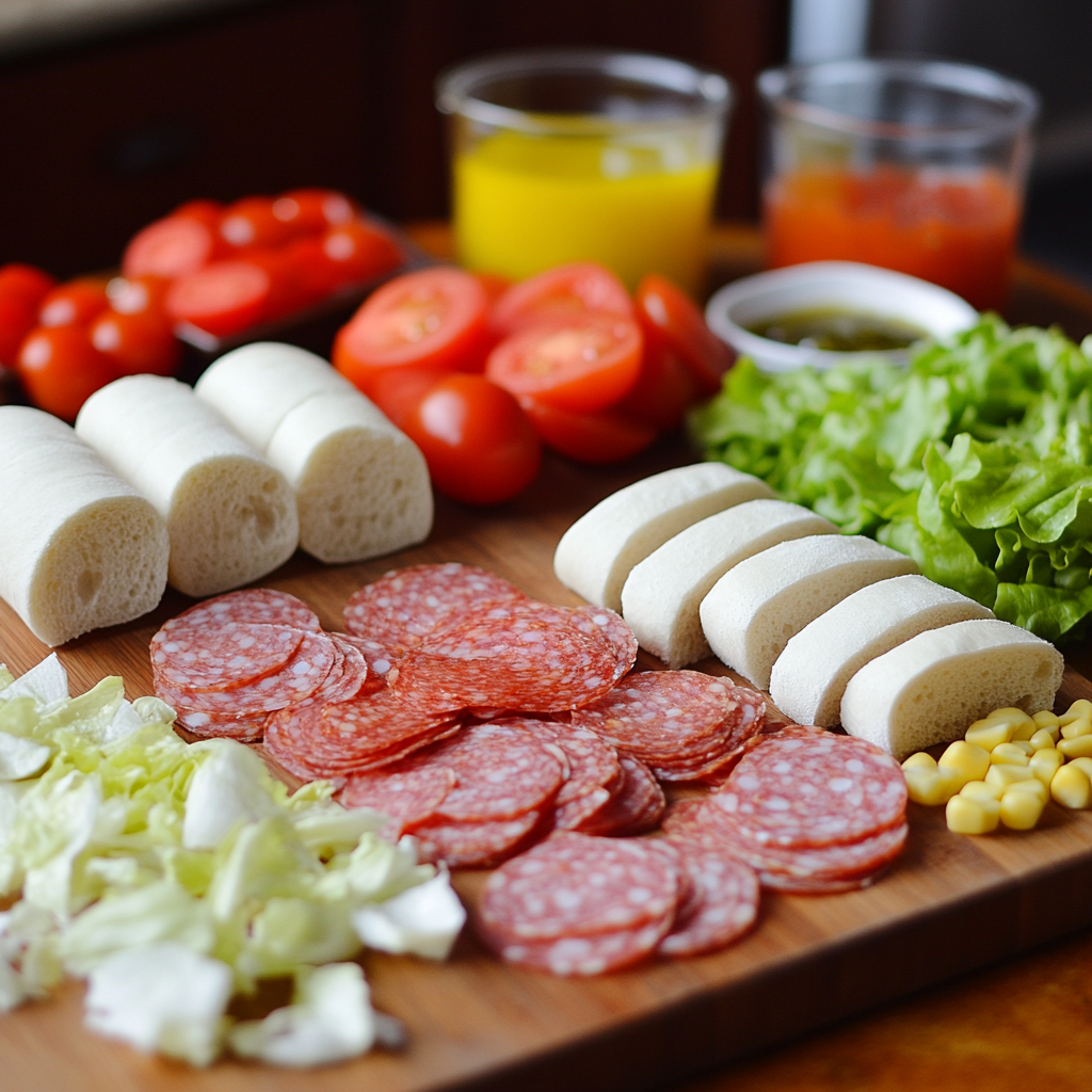 Chopped Italian Sandwiches ingredients