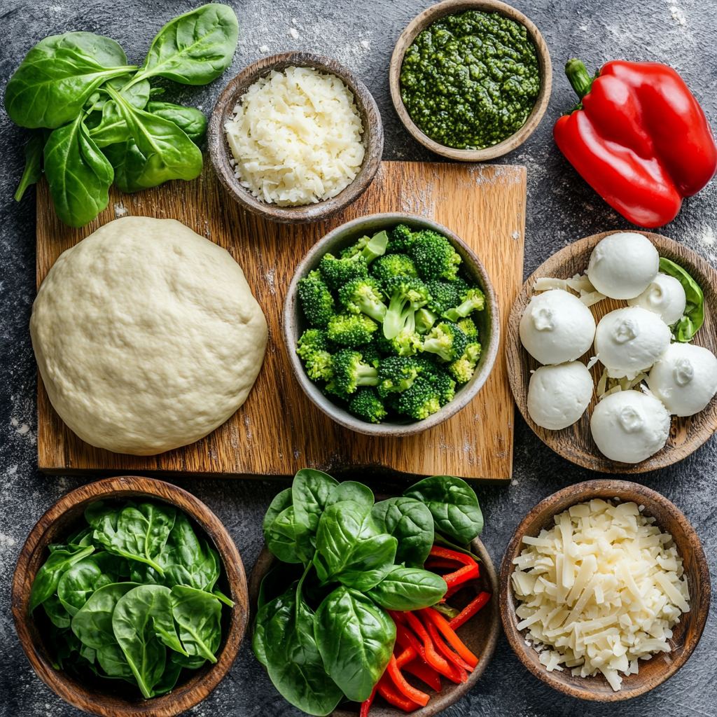 Green Pizza ingredients