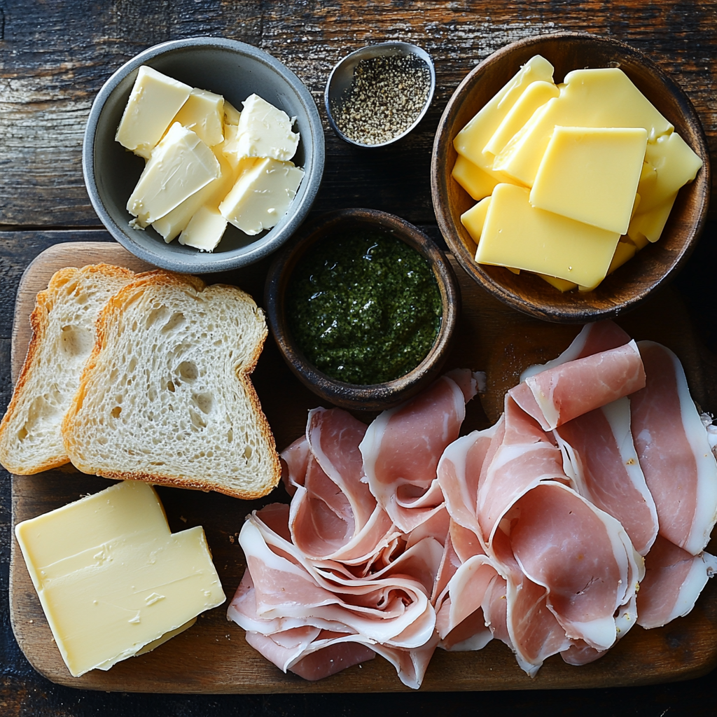 Ham & Swiss Panini ingredients