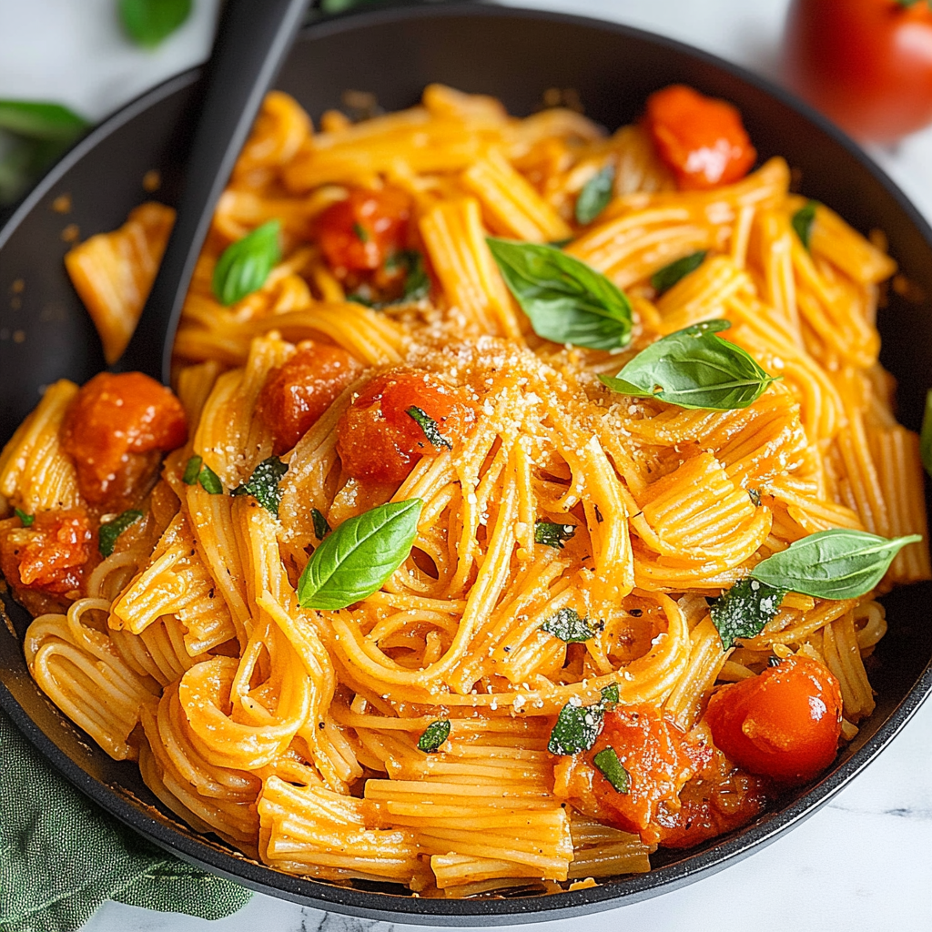 One Pot Tomato Basil Pasta