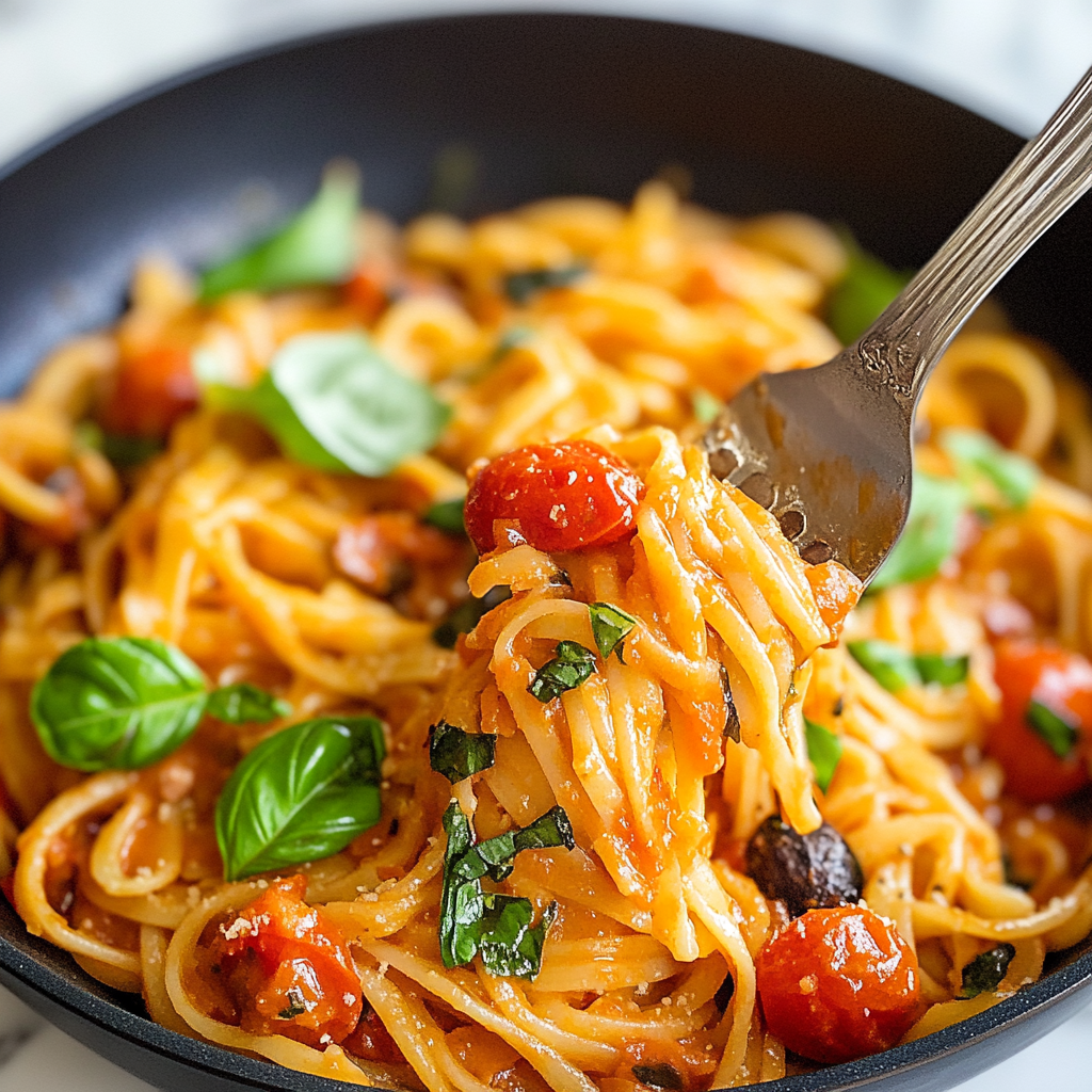 One Pot Tomato Basil Pasta