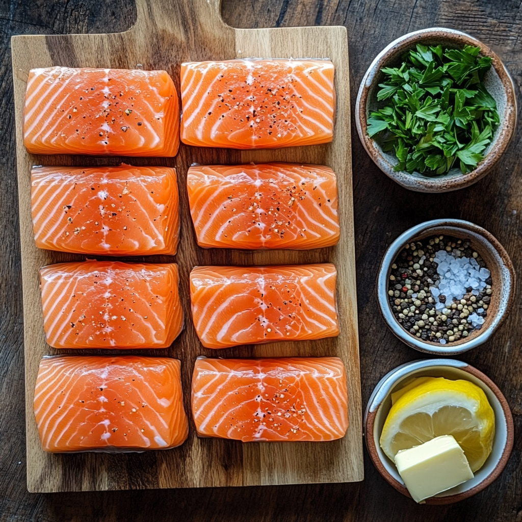 Pan-Seared Garlic Butter Salmon ingredients