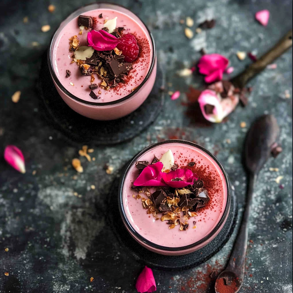 Rhubarb Rose Dark Chocolate Parfaits 1