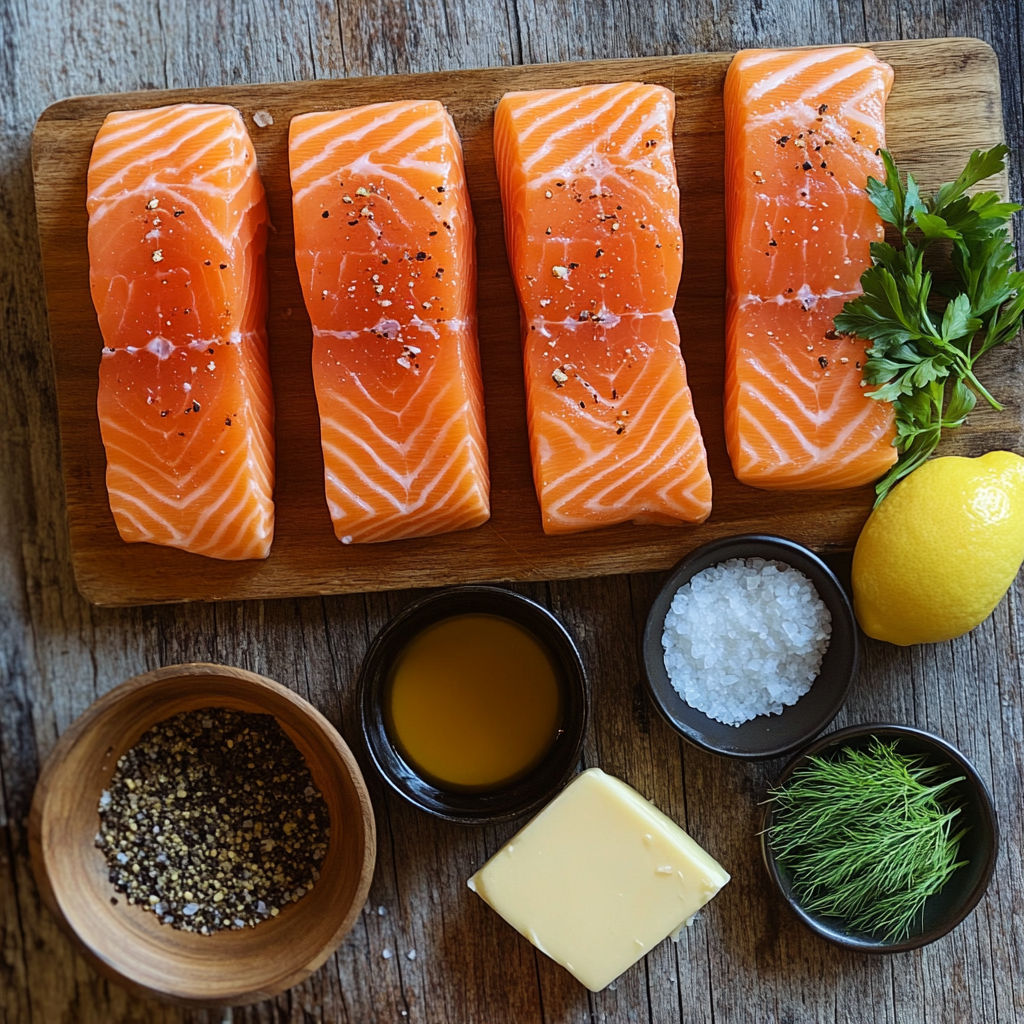 Salmon with Lemon Butter ingredients
