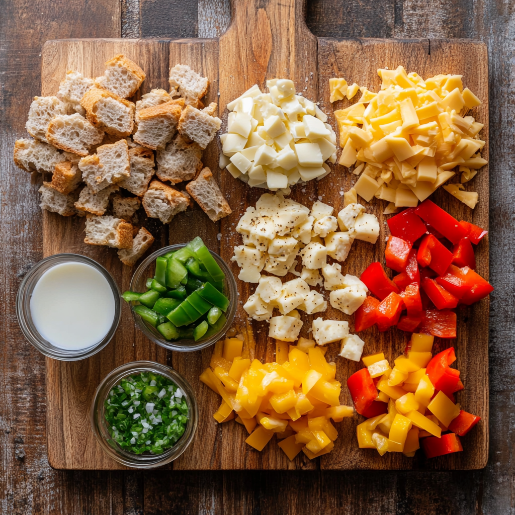 Sausage Breakfast Strata ingredients