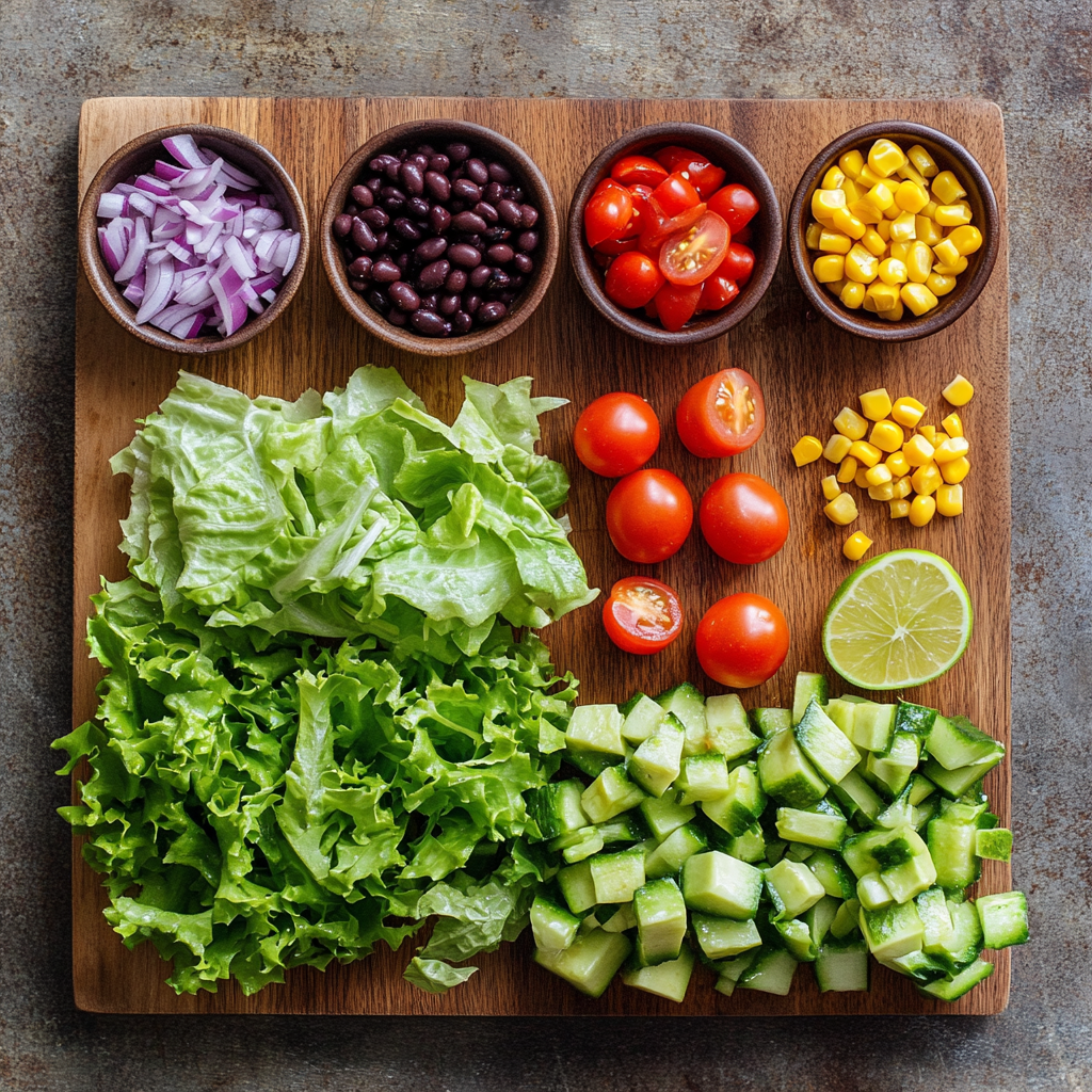 Spicy Southwest Salad ingredients