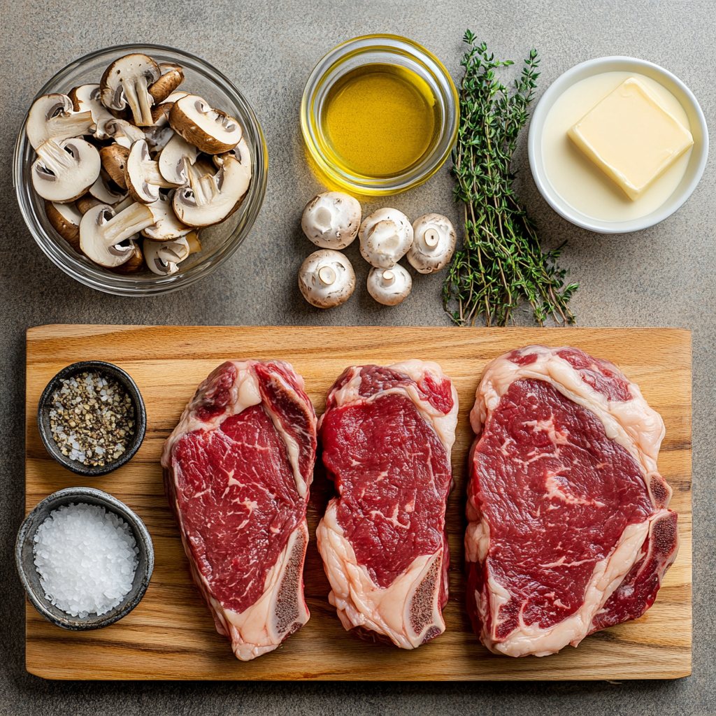 Steak with Mushroom Sauce ingredients