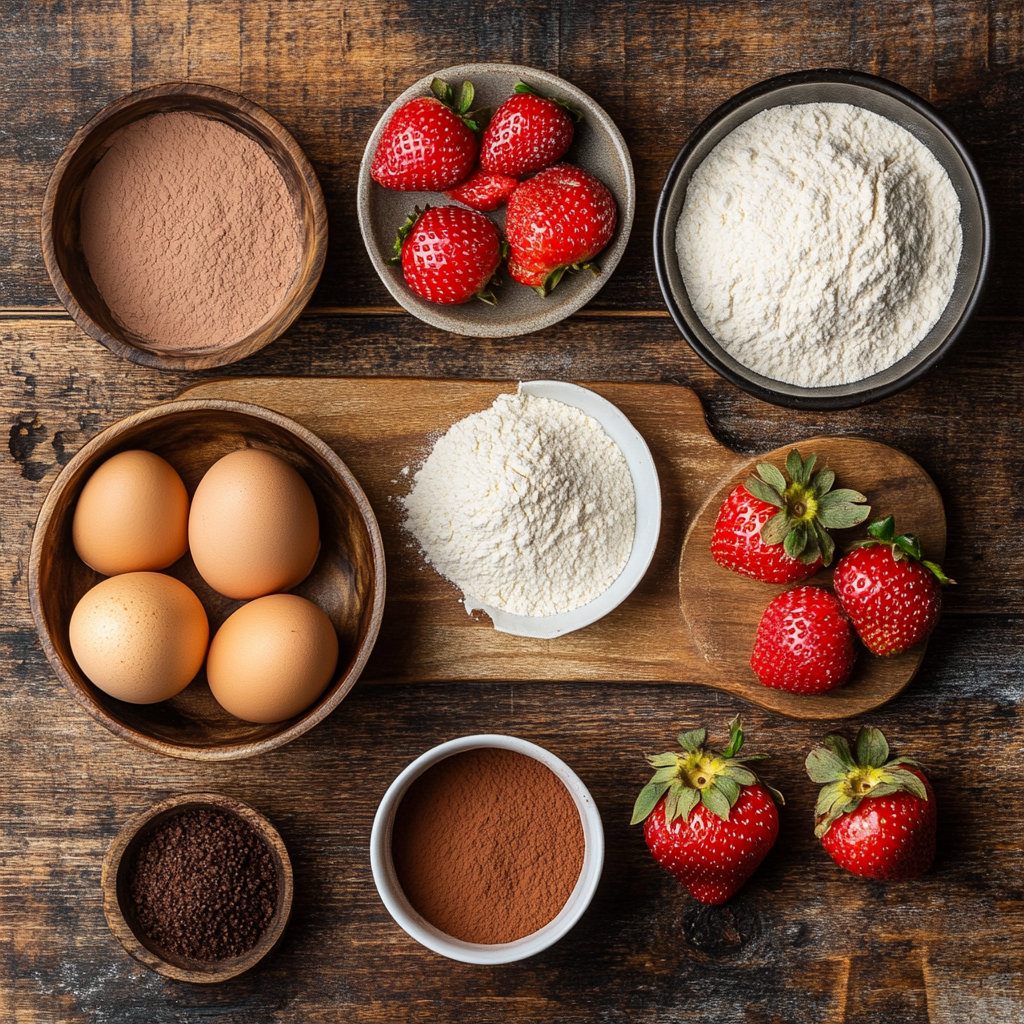 Strawberry Brownies ingredients
