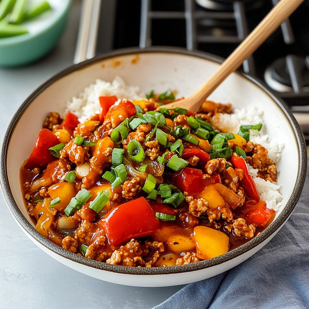 Sweet Sour Ground Chicken 1