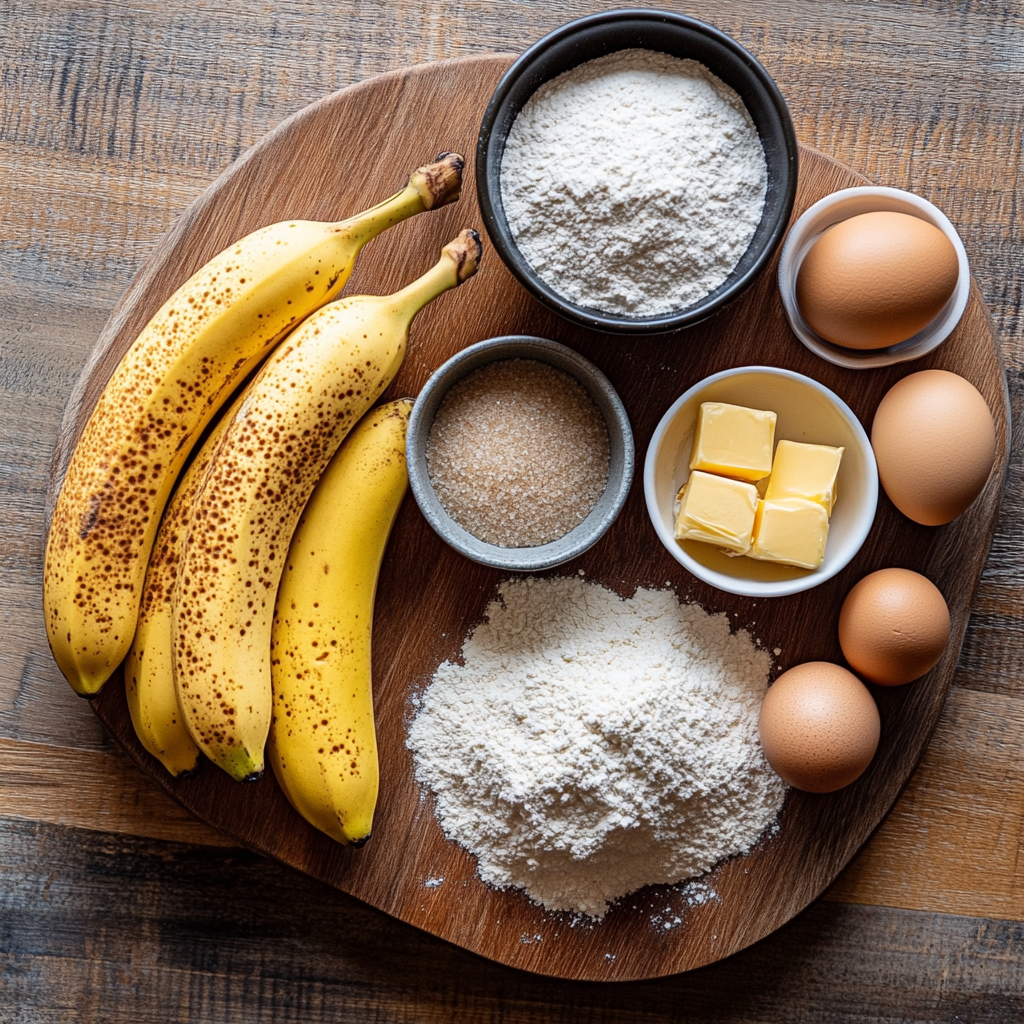 banana bread recipe ingredients