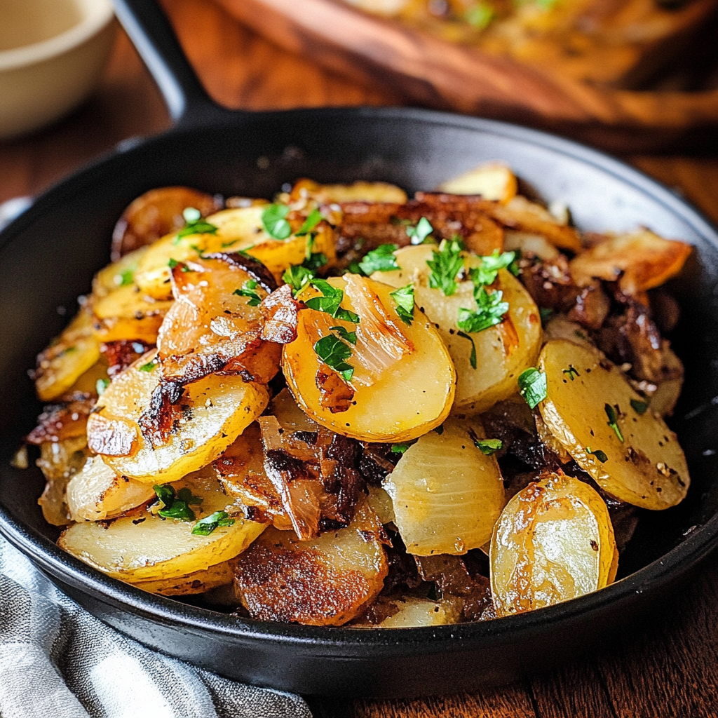 fried potatoes and onions