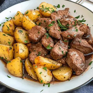 garlic steak and potatoes 1