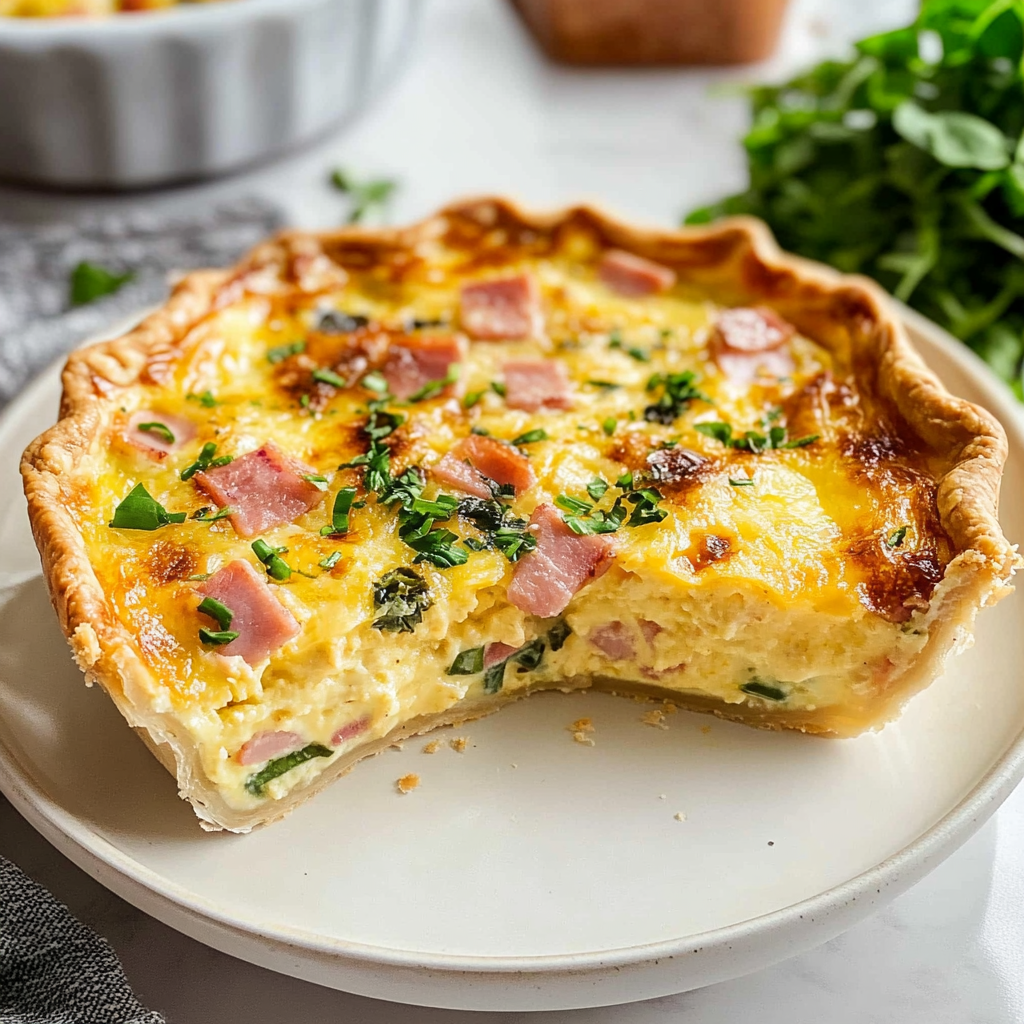 ham and cheese quiche