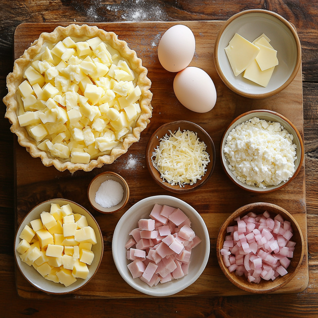 ham and cheese quiche ingredients