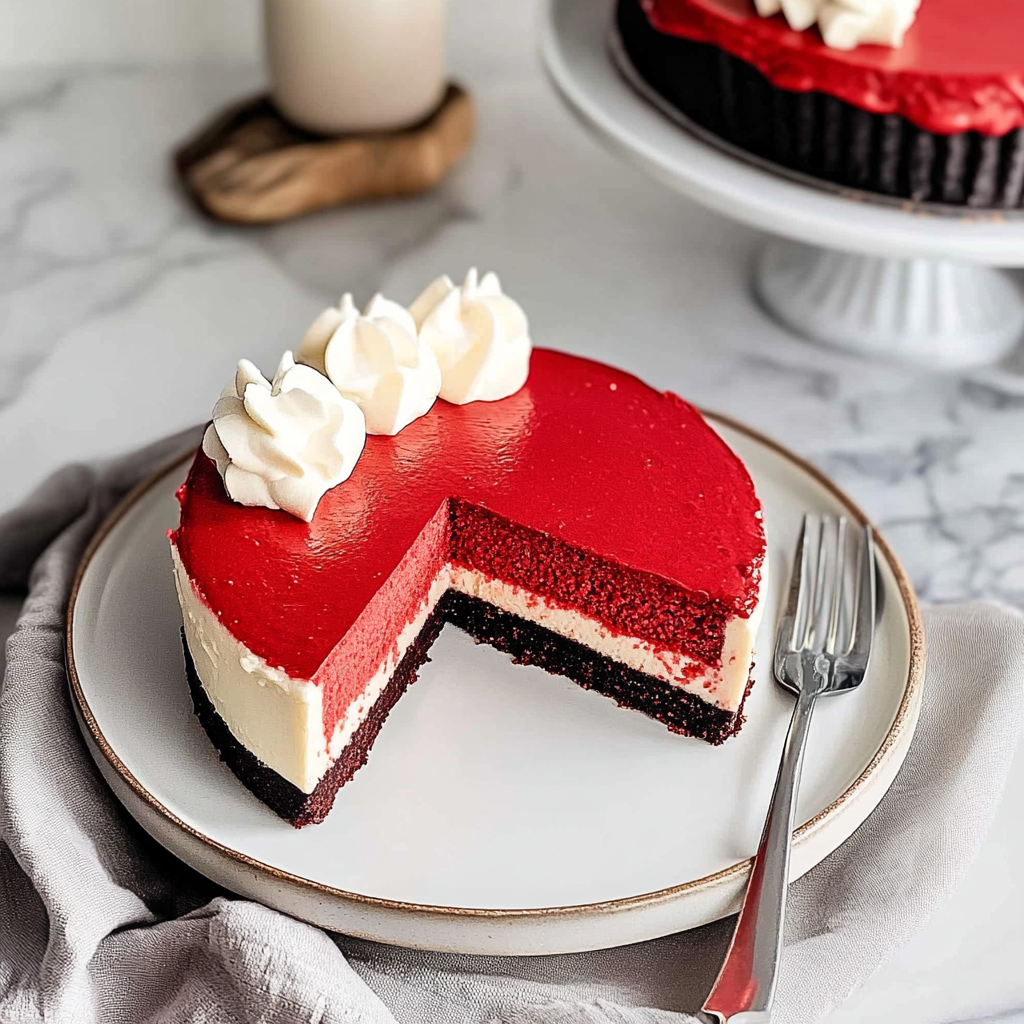 red velvet no bake cheesecake 1