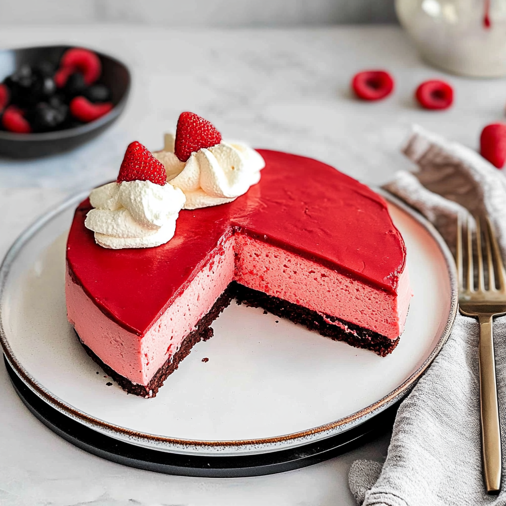 red velvet no-bake cheesecake