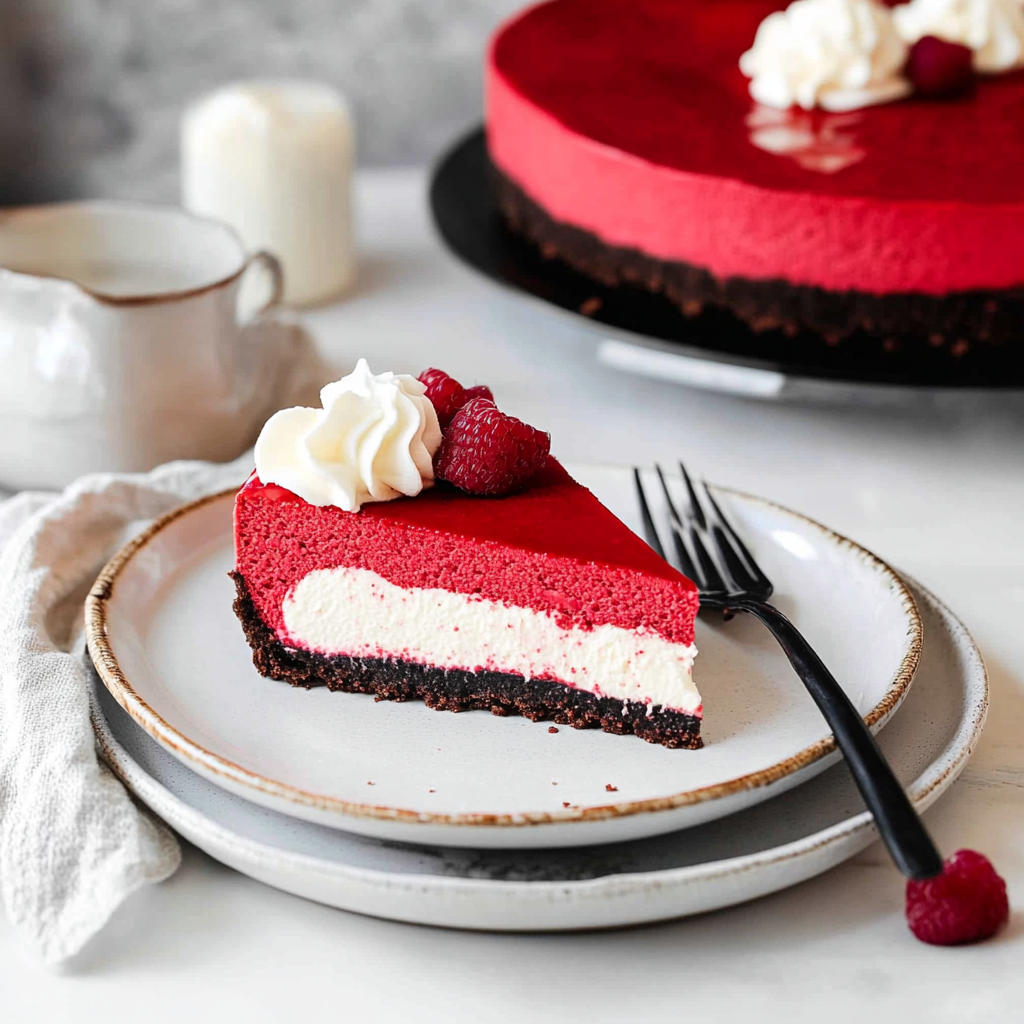 red velvet no-bake cheesecake
