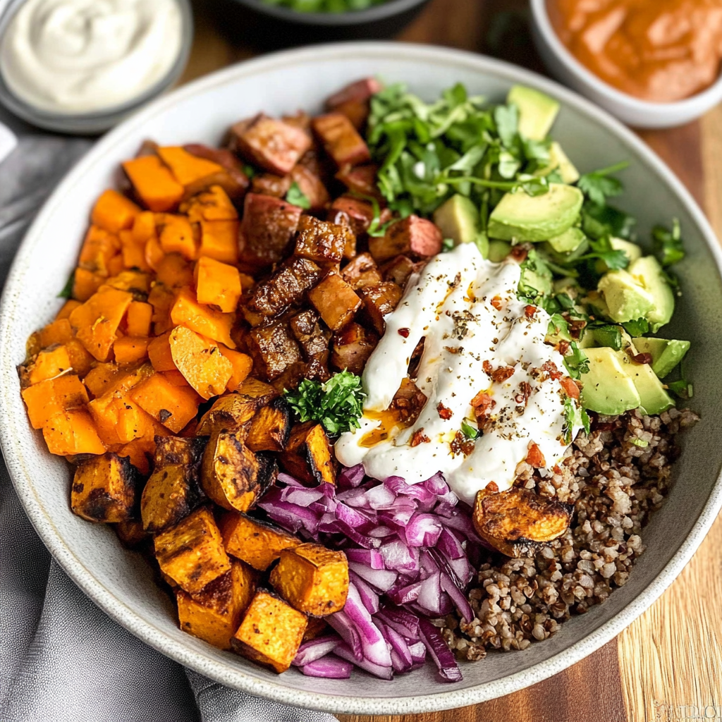 sweet potato burger bowl 1