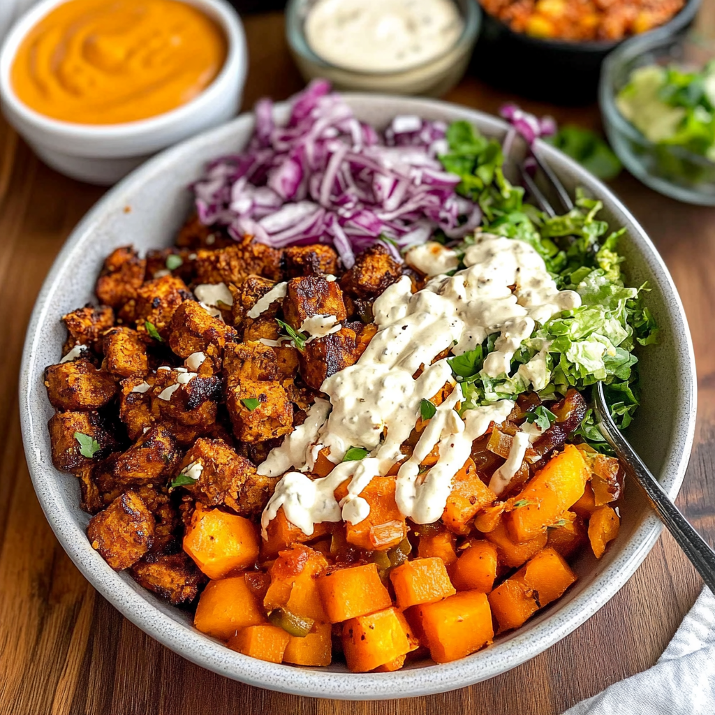 sweet potato burger bowl