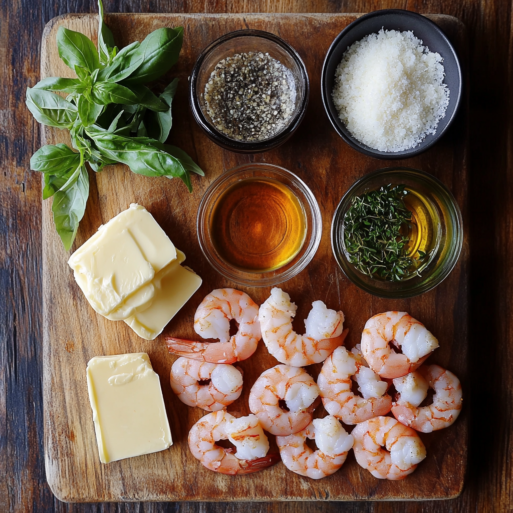 Air Fryer Garlic Parmesan Shrimp ingredients