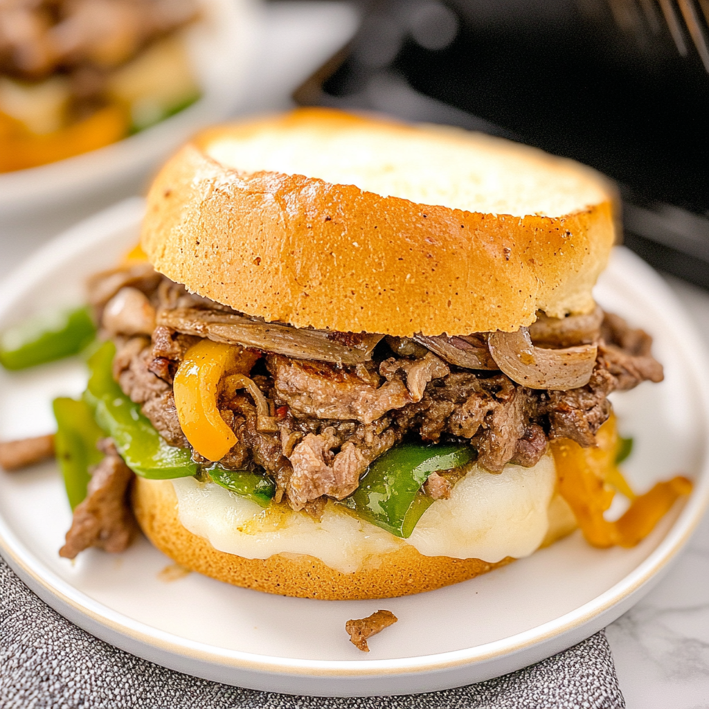 Air Fryer Philly Cheesesteak