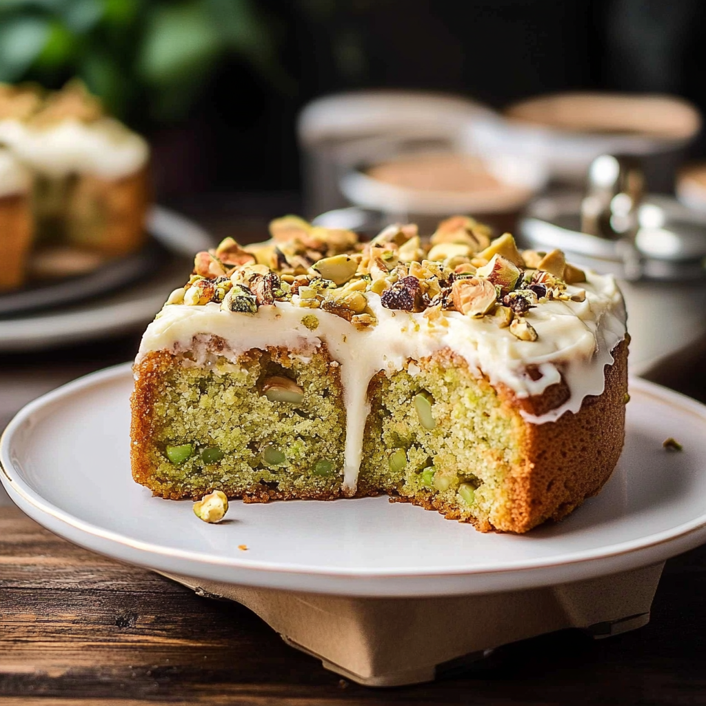 Air Fryer Pistachio Coffee Cake