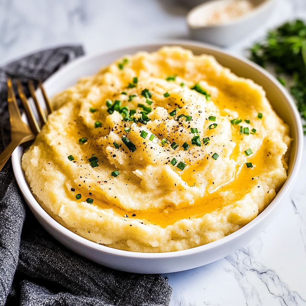 Cheesy Mashed Cauliflower