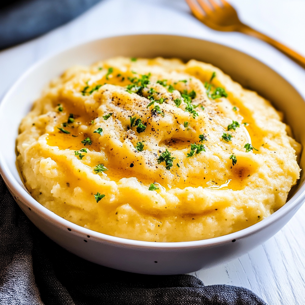 Cheesy Mashed Cauliflower